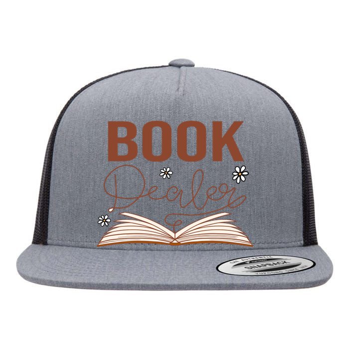 Book Dealer Reading Books Gift Cute Reading Flat Bill Trucker Hat