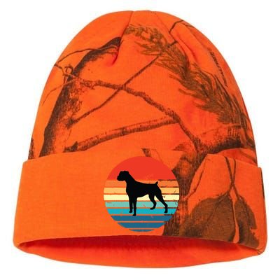 Boxer Dog Retro Vintage 70s 80s Silhouette Breed Gift Kati Licensed 12" Camo Beanie