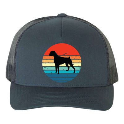 Boxer Dog Retro Vintage 70s 80s Silhouette Breed Gift Yupoong Adult 5-Panel Trucker Hat