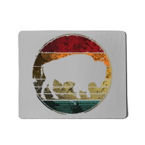 Buffalo Distressed Retro Bison Animal Lover Men Women Dad Mousepad