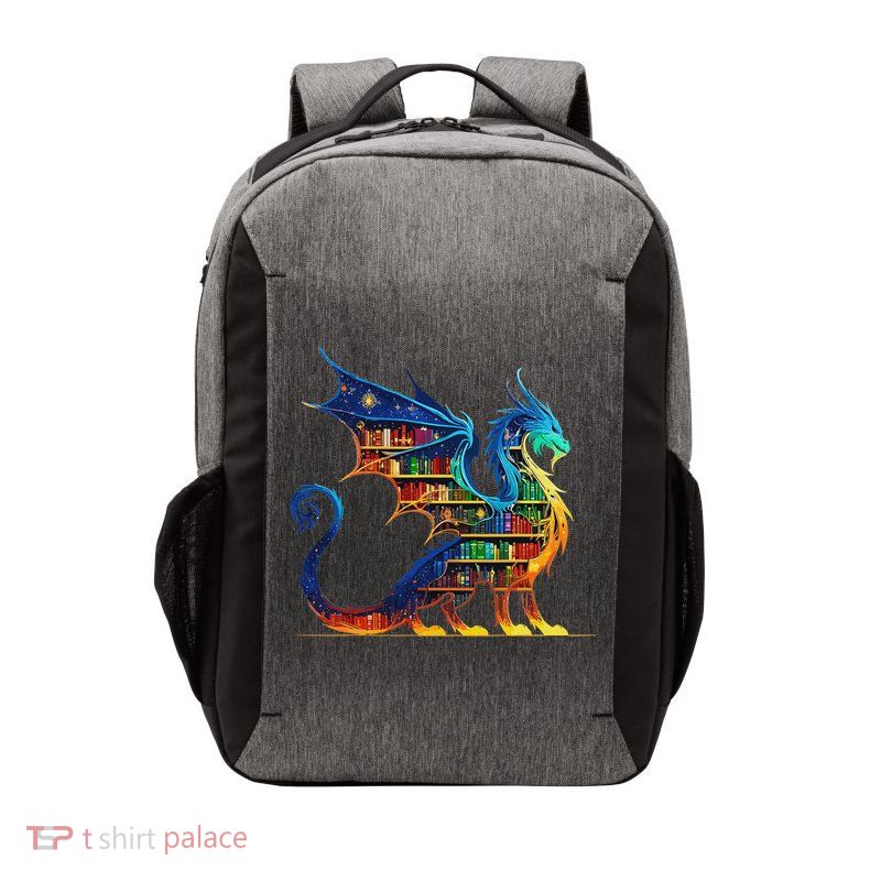 Book Dragon Reading Book Lover Vector Backpack