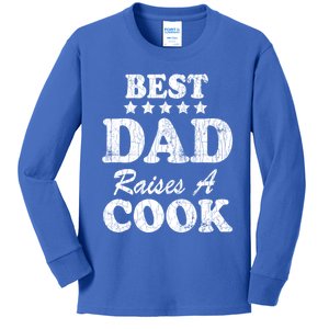 Best Dad Raises A Cook Funny Chef Cooking Graphic Gift Kids Long Sleeve Shirt