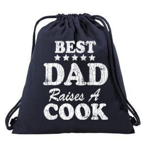 Best Dad Raises A Cook Funny Chef Cooking Graphic Gift Drawstring Bag