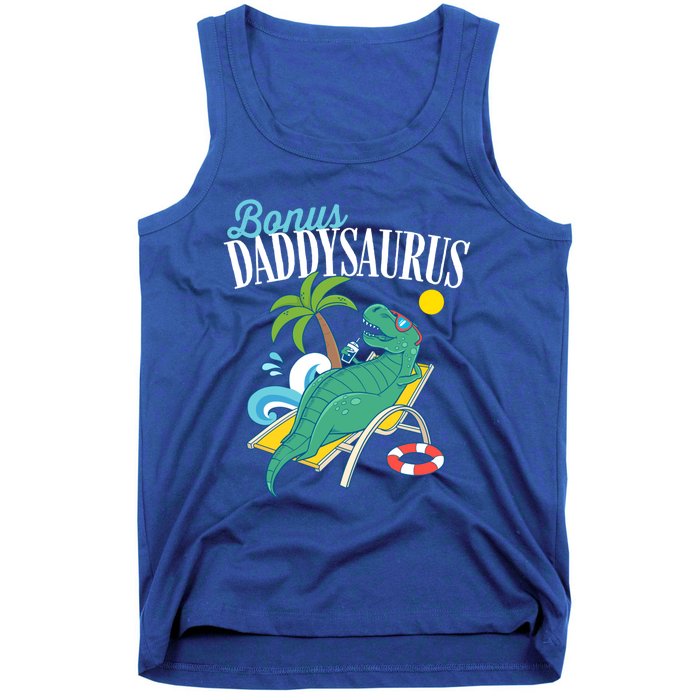 Bonus Daddysaurus Rex Funny Fathers Day Daddy Saurus Stepdad Gift Tank Top