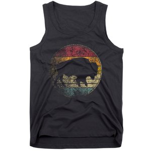 Buffalo Distressed Retro Bison Animal Lover Women Dad Tank Top