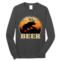 Bear Deer Retro Vintage Funny Beer Gift Long Sleeve Shirt