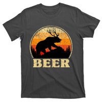 Bear Deer Retro Vintage Funny Beer Gift T-Shirt