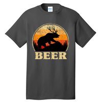 Bear Deer Retro Vintage Funny Beer Gift Tall T-Shirt