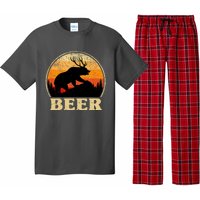 Bear Deer Retro Vintage Funny Beer Gift Pajama Set