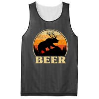 Bear Deer Retro Vintage Funny Beer Gift Mesh Reversible Basketball Jersey Tank