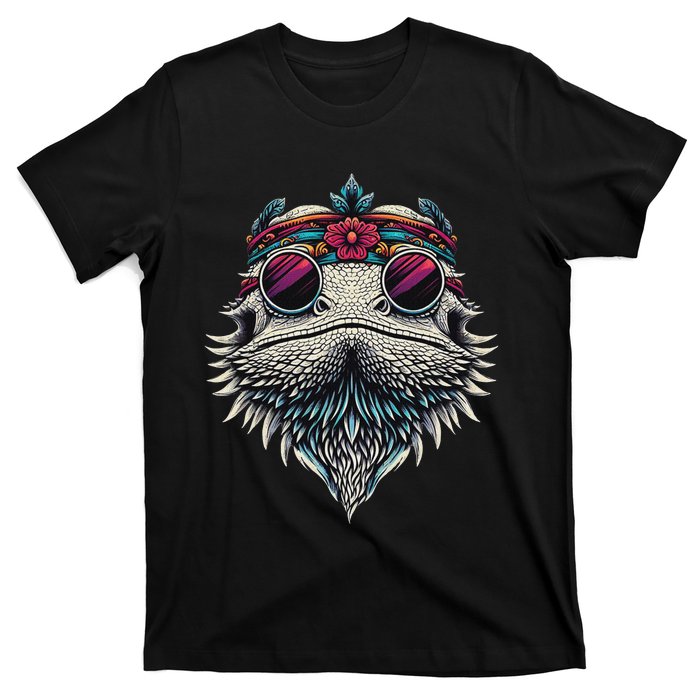 Bearded Dragons Reptile Lizard Pet Hippie Style T-Shirt