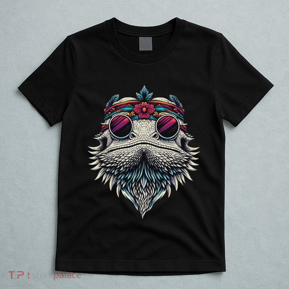 Bearded Dragons Reptile Lizard Pet Hippie Style T-Shirt