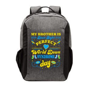 Brother Down Right Perfect World Down Syndrome Day 2024 Cute Vector Backpack