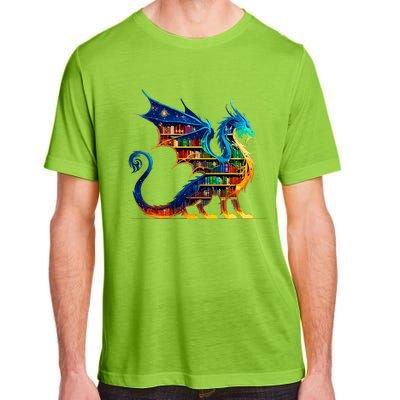 Book Dragon Reading Book Lover Adult ChromaSoft Performance T-Shirt