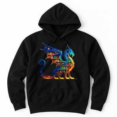 Book Dragon Reading Book Lover Hoodie