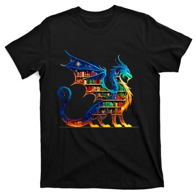 Book Dragon Reading Book Lover T-Shirt