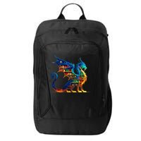 Book Dragon Reading Book Lover City Backpack
