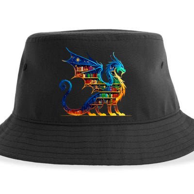 Book Dragon Reading Book Lover Sustainable Bucket Hat