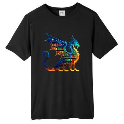 Book Dragon Reading Book Lover Tall Fusion ChromaSoft Performance T-Shirt