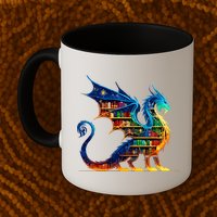 Book Dragon Reading Book Lover Mug