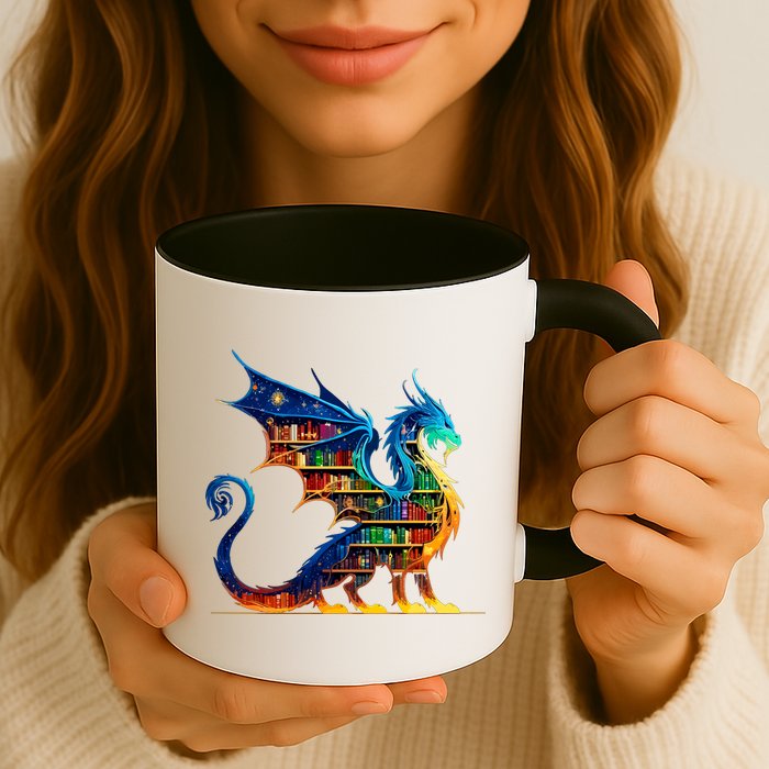 Book Dragon Reading Book Lover Mug