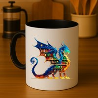Book Dragon Reading Book Lover Mug