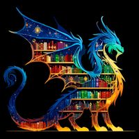 Book Dragon Reading Book Lover Drawstring Bag