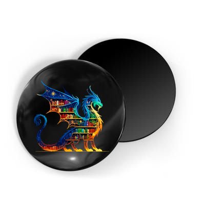 Book Dragon Reading Book Lover Magnet