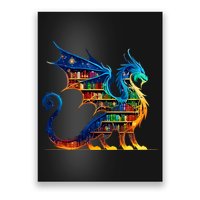 Book Dragon Reading Book Lover Poster