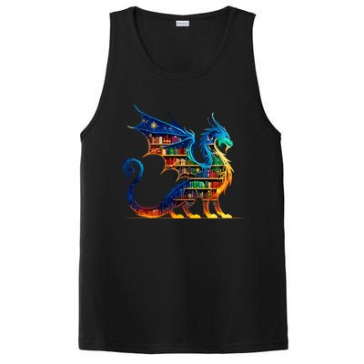 Book Dragon Reading Book Lover PosiCharge Competitor Tank