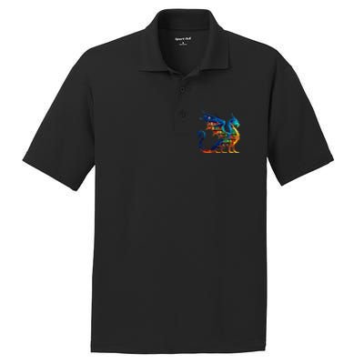 Book Dragon Reading Book Lover PosiCharge RacerMesh Polo