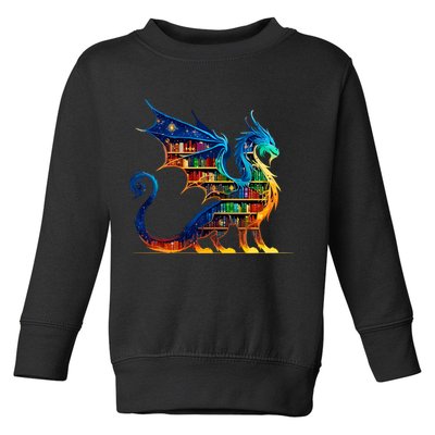 Book Dragon Reading Book Lover Toddler Sweatshirt