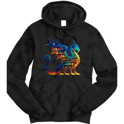 Book Dragon Reading Book Lover Tie Dye Hoodie