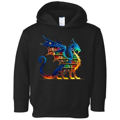 Book Dragon Reading Book Lover Toddler Hoodie