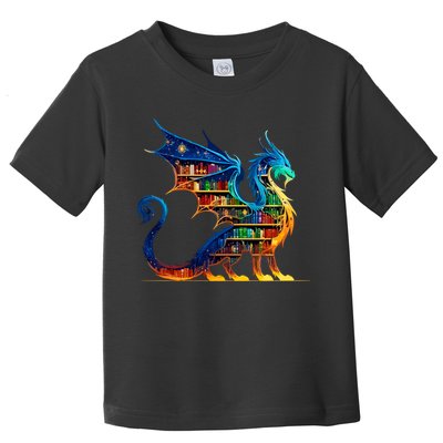 Book Dragon Reading Book Lover Toddler T-Shirt