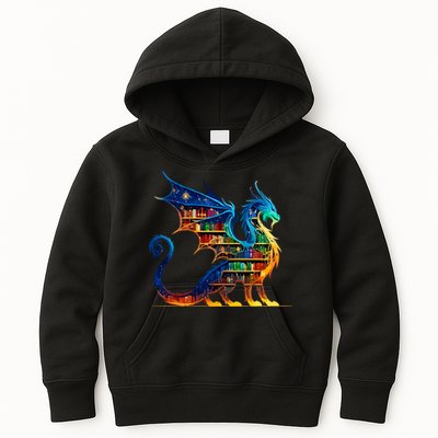 Book Dragon Reading Book Lover Kids Hoodie