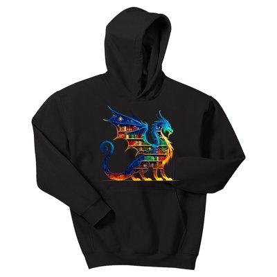 Book Dragon Reading Book Lover Kids Hoodie