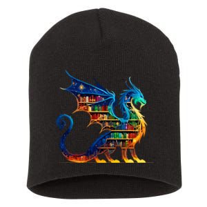 Book Dragon Reading Book Lover Short Acrylic Beanie