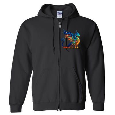 Book Dragon Reading Book Lover Full Zip Hoodie