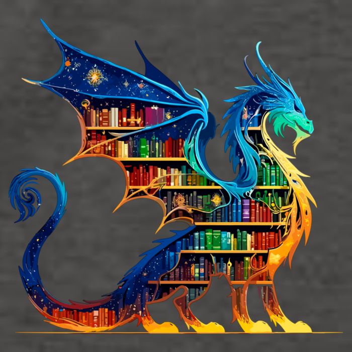 Book Dragon Reading Book Lover Vector Backpack
