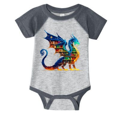 Book Dragon Reading Book Lover Infant Baby Jersey Bodysuit