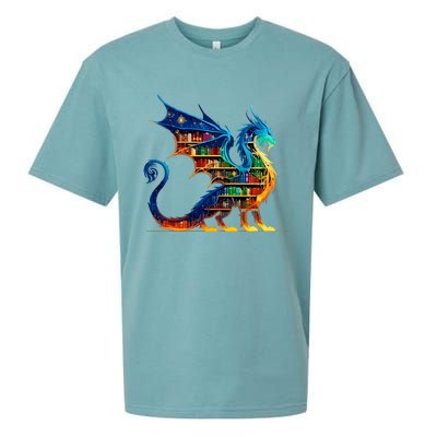 Book Dragon Reading Book Lover Sueded Cloud Jersey T-Shirt