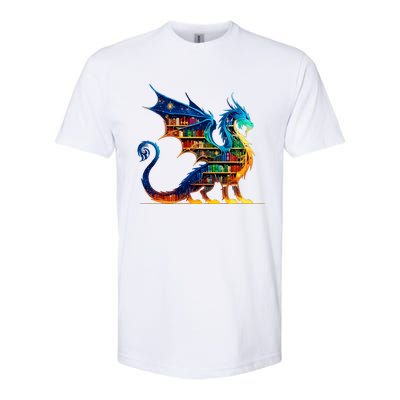 Book Dragon Reading Book Lover Softstyle CVC T-Shirt