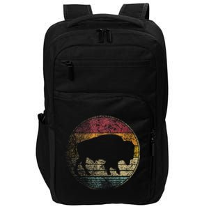 Buffalo Distressed Retro Bison Animal Lover Impact Tech Backpack