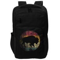 Buffalo Distressed Retro Bison Animal Lover Impact Tech Backpack