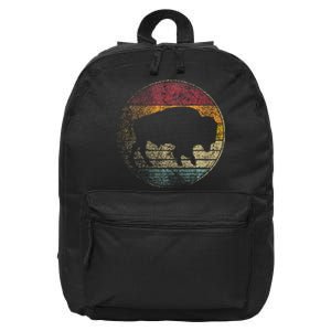 Buffalo Distressed Retro Bison Animal Lover 16 in Basic Backpack