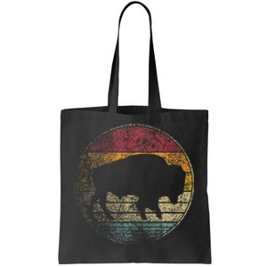 Buffalo Distressed Retro Bison Animal Lover Tote Bag