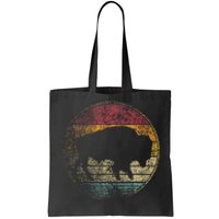 Buffalo Distressed Retro Bison Animal Lover Tote Bag