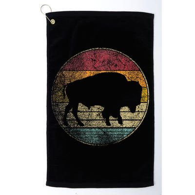 Buffalo Distressed Retro Bison Animal Lover Golf Towel