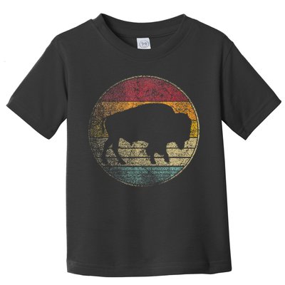 Buffalo Distressed Retro Bison Animal Lover Toddler T-Shirt